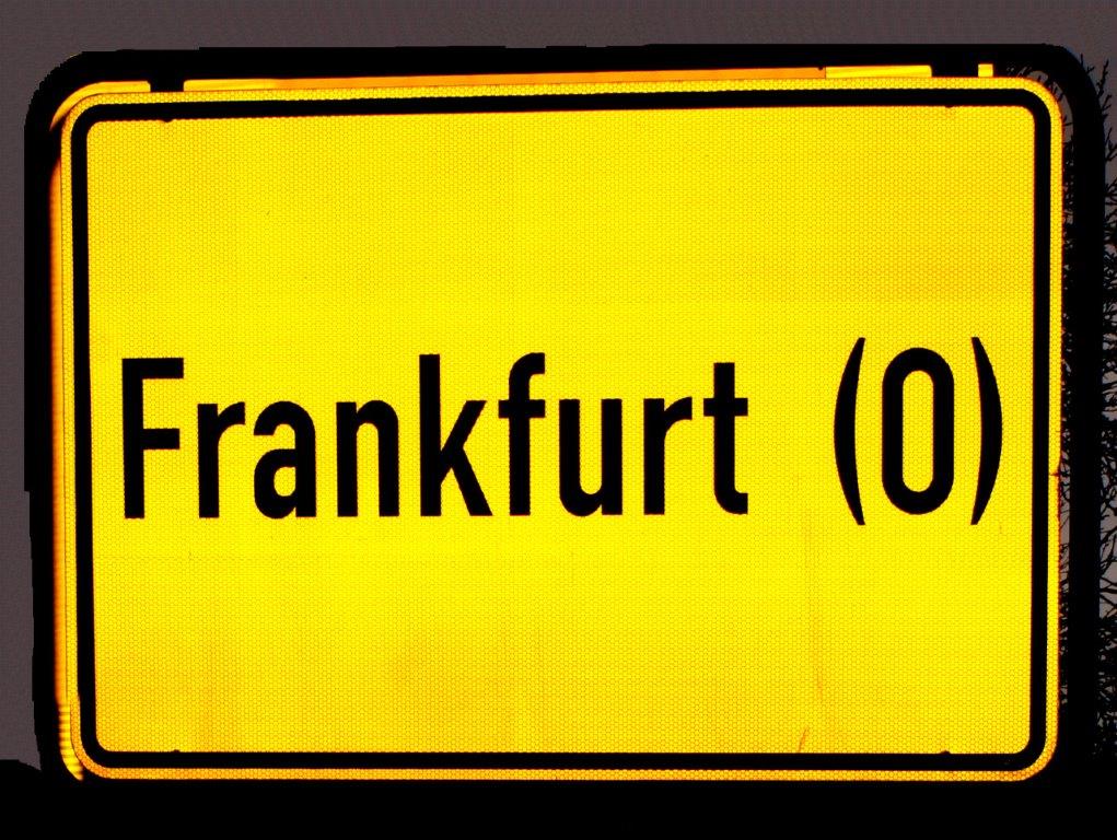 Ortseingangschild Frankfurt/Oder